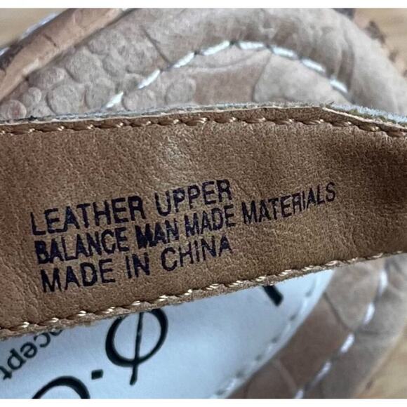 BOC Cornelis Wedge Sandals 10M White Floral Adjustable Ankle Strap Leather Upper - Picture 12 of 14